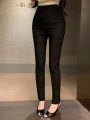 Dazy Designer Ladies' Solid Color Slim Fit Long Pants