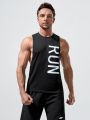 Men Letter Graphic Sports Tank Top