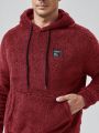 Manfinity Men's Plus Size Teddy Hoodie And Sweatsuit With Kangaroo Pockets