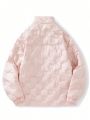 Manfinity Homme Men's Plus Size Zipper Front Quilted Jacket