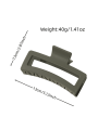 1pc 13 Cm/5.12 Inch Extra Large Square Hair Claw Clip