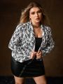 HOUSE OF THE DRAGON X SHEIN Plus Size Bubble Sleeve Jacket With Shawl Collar