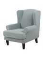 Wingback Armchair Cover Stretch Slipcover Elastic Wing Chair Cvoer Protector 2 Pieces
