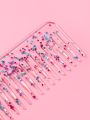 Glitter Wide Tooth Comb, 1pc Hair Brush/ Hair Comb For Thick Curly Wavy Long Hair, Detangling For Wet And Dry Anti Static All Types Hair, Cutting Hairdressing Comb, Hair Brush For Women And Men