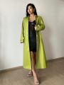 SHEIN SXY Women's Solid Color Trench Coat