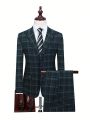 Men's Plaid Suit Set