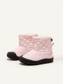 Cozy Cub Girls' Pink Snow Boots, Fashionable Design, Comfortable And Warm