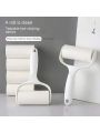 2pcs Lint Roller With 1 Handle And 1 Replacement Paper, Clothes Hair Fuzz Fluff Removing Tool