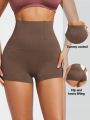 SHEIN SHAPE Solid Color Women's High Waist Tummy Control Shapewear Bottoms