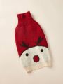 PETSIN Petsin Cute Red Deer Pattern Pet Sweater For Warmth