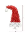 6FT Hinged Fir Artificial Top Christmas Tree, Xmas Tree Bendable Santa Hat Style Christmas Tree Holiday Decoration
