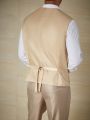 Men Plus Solid Button Front Waistcoat Without Shirt