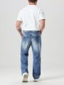 Men's Plus Size Brushed Straight Leg Jeans