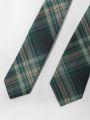 2pcs Plaid Pattern Tie