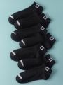 7pairs Men Maple Leaf Ankle Socks