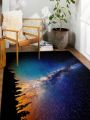 1pc Nordic Classic Style Soft Carpet With Night Sky Print For Home Decoration (balcony, Living Room, Bathroom, Elegant Room, Etc.)