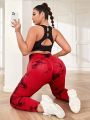 Yoga Futuristic Plus Size Women's Yoga Fitness Sports Leggings