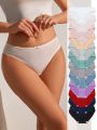 SHEIN 12pcs Ladies' Bowknot Decoration Triangle Panties