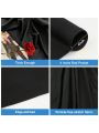 10x10FT Black Backdrop Curtains for Party Wedding Baby Shower Birthday Photoshoot Halloween Decorations, Thick Wrinkle Free Polyester Black Background Drapes with Rod Pockets, 5x10FT 2 Panels