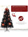 6ft 1600 Branches PVC Christmas Tree Black
