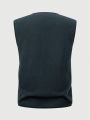 Men's Zipper Front Contrast Trim Vest