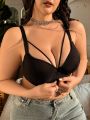 Plus Size Women's Hollow Out Underwire Bra (For Music Festivals)