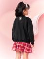 CARDCAPTOR SAKURA | SHEIN Tween Girl Bow Print Crew Neck Sweatshirt