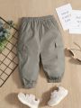 SHEIN Baby Boy Casual Double Pocket Workwear Trousers