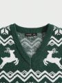 SHEIN Men Christmas Pattern Sweater Vest