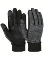 ATARNI Winter Gloves Anti-slip Touch Screen Gloves Warm Gloves Flexible Outdoor Sports Gloves Cold Weather Gloves for Men and Women, Black