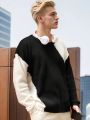 Manfinity Hypemode Men's Oversized Color-Blocked Drop Shoulder Sweater