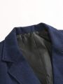 Men's Navy Blue Suit Vest With Pockets