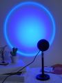 1pc 16 Color Remote Control Sunset LED Spotlight, Mini Creative Projection Ambient Light, Romantic Night Light For Bedroom Coffee Store Live Wall Decoration