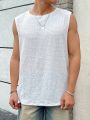 Manfinity Homme Men's Solid Color Textured Vest