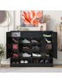 Sleek and Modern Shoe Cabinet with Adjustable Shelves, Minimalist Shoe Storage Organizer with Sturdy Top Surface, Space-saving Design Side Board for Various Sizes of Items