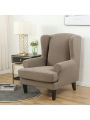 Wingback Armchair Cover Stretch Slipcover Elastic Wing Chair Cvoer Protector 2 Pieces