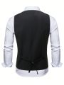 Manfinity Mode 1pc Button-front Suit Vest