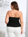 SHEIN Privé Plus Size Elegant Tube Top For Women