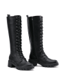 Women's 953 Lace Platform Knee High Boots with Comfort Chunky Heel