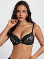 SHEIN DesireSculpt Lace Underwire Bra Lingerie