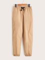 SHEIN Boys Drawstring Waist Carrot Pants