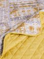 Vintage Montage Pattern Quilted Bedspread