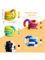 18pcs Black & White Multi-color Bendy Fidget Rope For Adults, Diy Fidget Toy, Office Stress Relief
