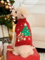 PETSIN Christmas Style Pet Sweater With Christmas Tree And Teddy Bear Patterns