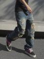 Men'S Distressed Loose Jeans