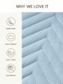 LongNap™ 1pc Supersoft Zigzag Microfiber Quilted Cushion Cover, Throw Pillowcase Without Filler, Sofa Cushion Cover, Cloud-Like Feel Room Decor