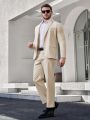Manfinity Mode Men's Open-front Jacket Suit