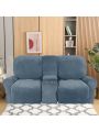 2 Seater Recline Chair Sofa Cover Velvet Stretch Recliner Loveseat Sofa Cover with Center Console Sofa Slipcover
