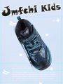 JMFCHI Kids Snow Boots Boys Hiking boots for Kids Waterproof Winter Snow Boots for Girls Warm Fur Lined Slip Resistant Outdoor Black Blue