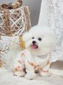 PETSIN 1pc Pet Flannel White Bear Overall